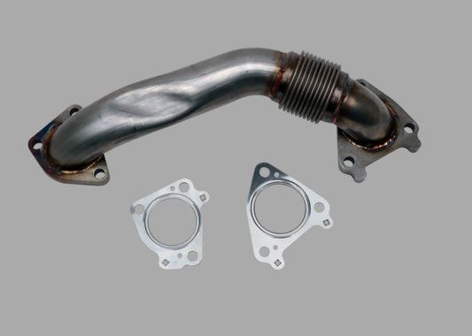 WCFAB 2001-2004 LB7 Style Up-Pipe 2” Stainless Single Turbo *Passenger Side* Up-Pipe, for OEM Manifold with Gaskets.